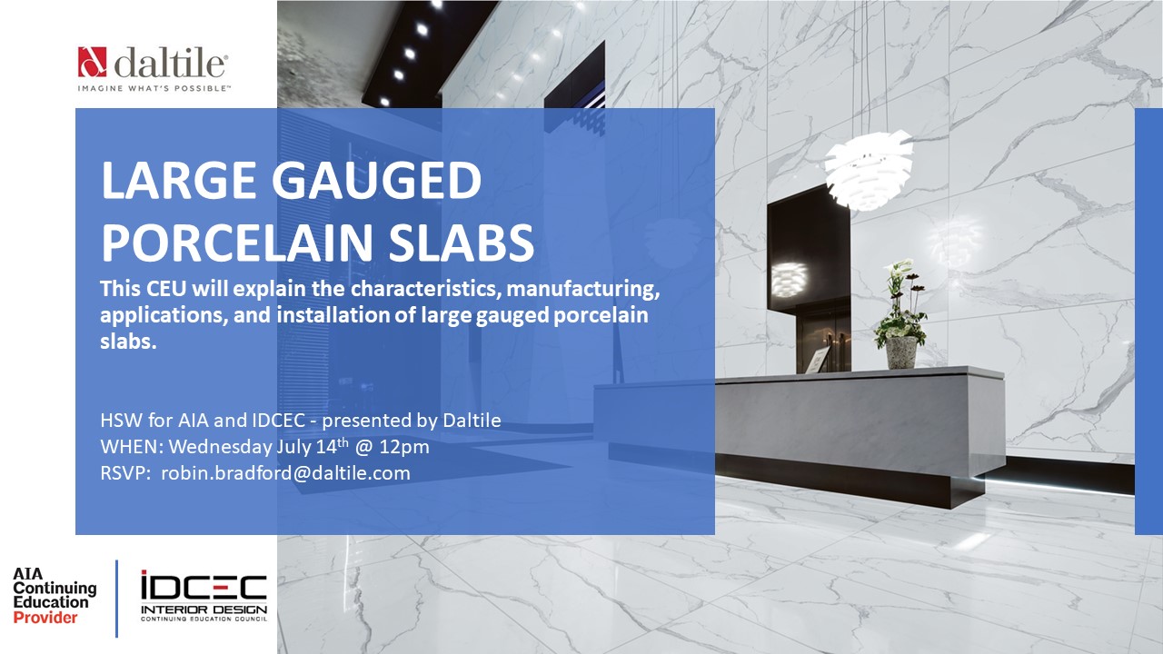 Large Gauged Porcelain Slabs CEU Invite